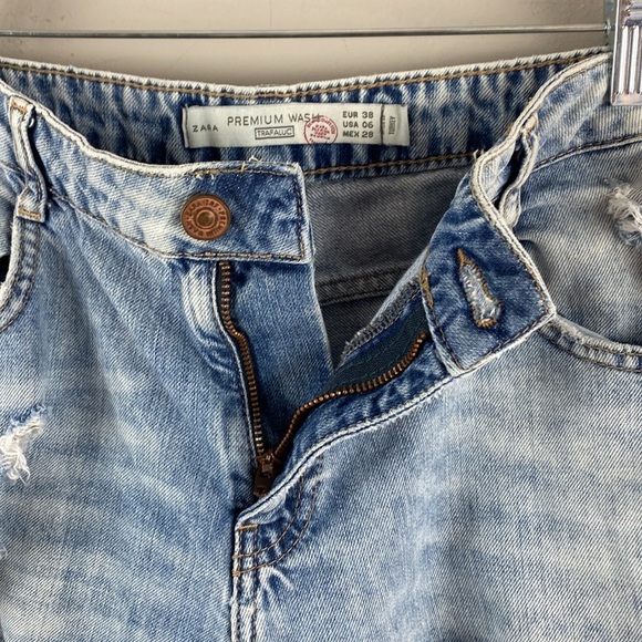 Zara Straight Leg Destroyed Jeans Size 6 - Picture 12 of 15